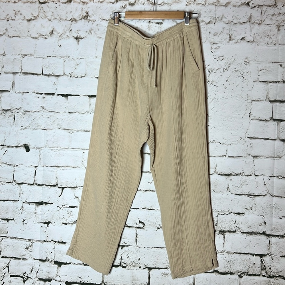 J Crew women’s drawstring tan pants M